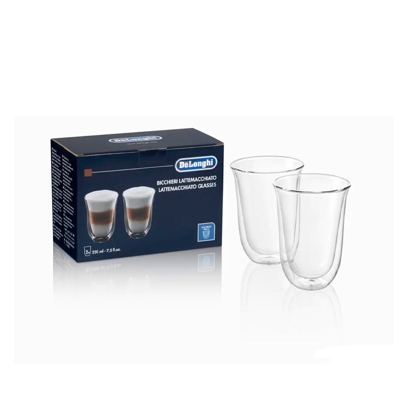 Набор стаканов DeLonghi DLSC312 Latte Macchiato 220 мл (2 шт.)