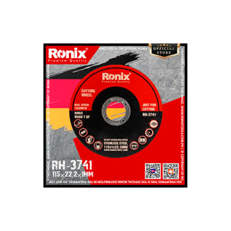 Абразивный шлифовальный круг для резки и заточки нержавеющей стали Ronix Model RH-3741