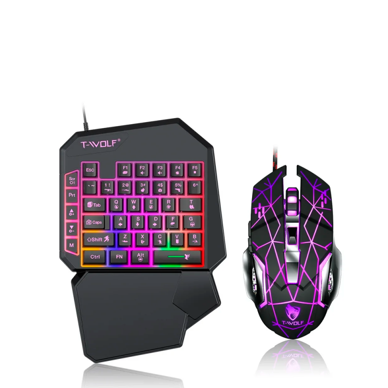 TWOLF TF900 Механическая игровая Проводная Одиночная клавиатура и мышь