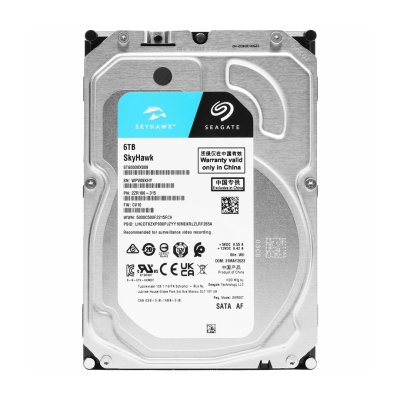 Жесткий диск HDD SEAGATE skyhawk 6TB