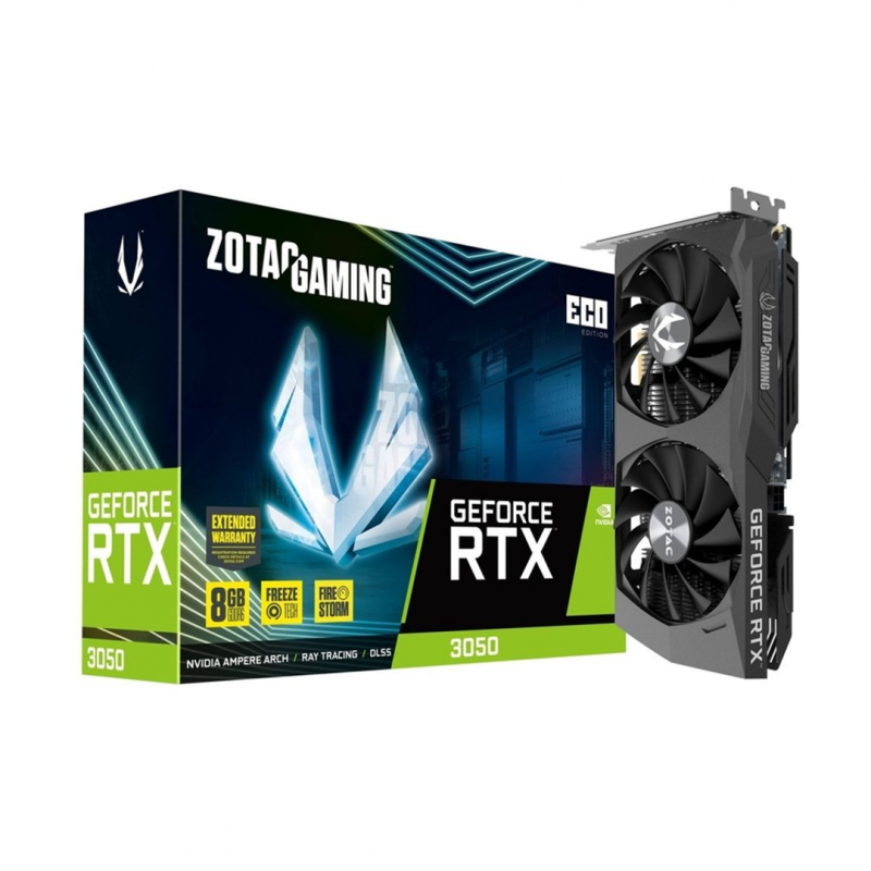 Видеокарта RTX 3050 8 GB GDDR6 ZOTAC DUAL FAN 128BIT