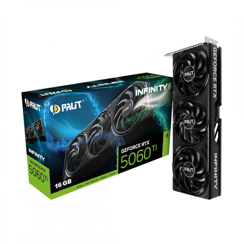 Видеокарта RTX 5060 Ti 16 GB GDDR7 PALIT INFINITY 3 TRIPLE FAN