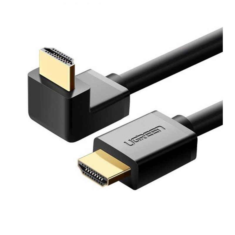 Кабель HDMI UGREEN HD103 4K (Длина 1 метр / C угловым изгибом / Черный цвет)