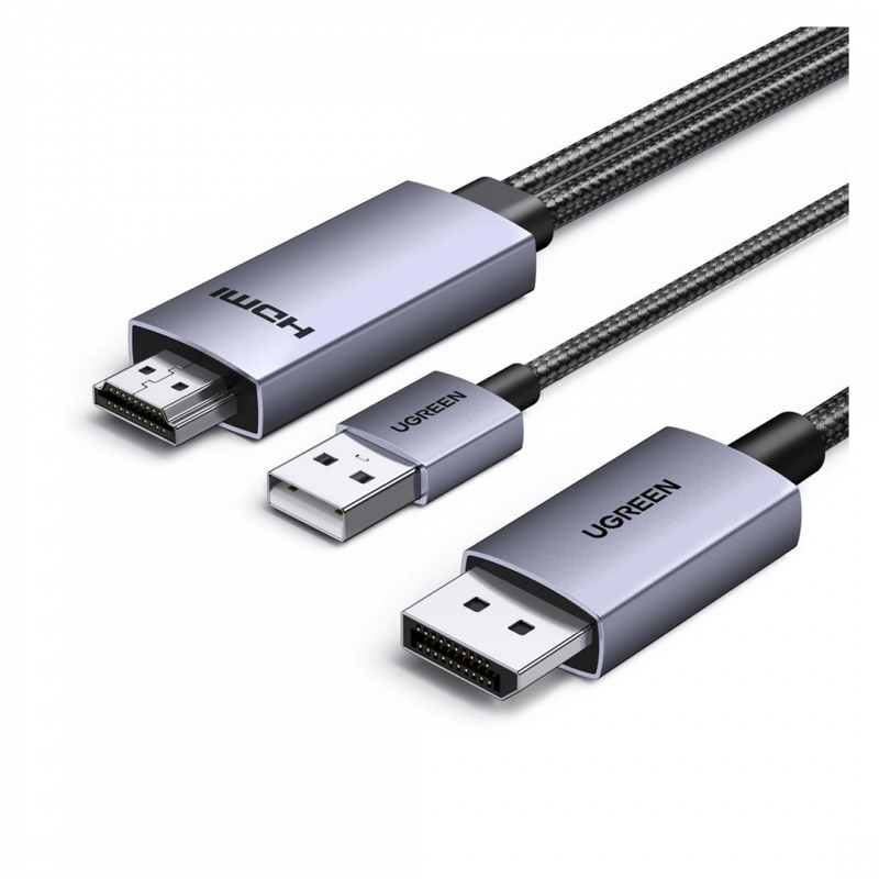 Кабель HDMI на DisplayPort UGREEN HD169 4K (Длина 2 метра / 4K@60Hz)