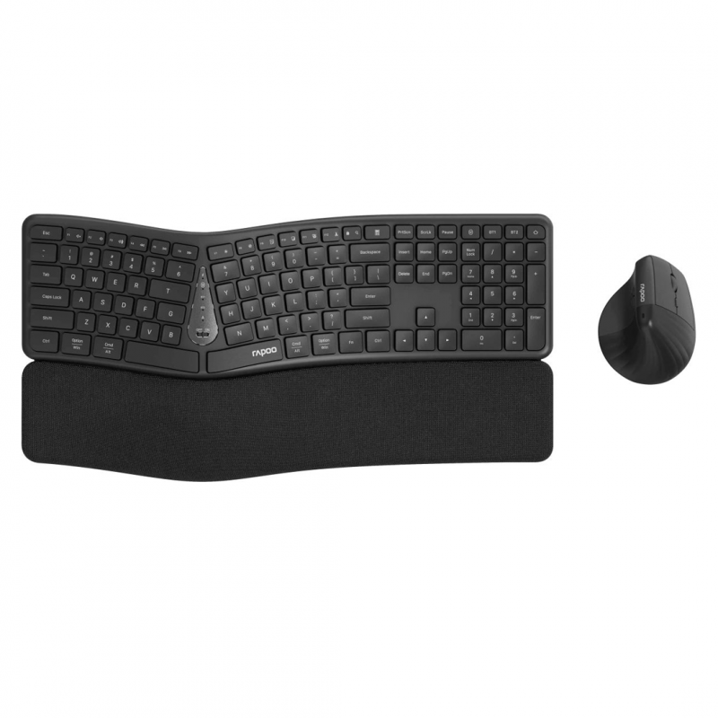 Комплект клавиатура и мышь Rapoo 8810ME Ergonomic (Dark Gray)