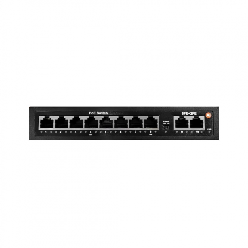 Свитч PoE STARSAT RD-108P2U120 (8 PoE + 2 Uplink, 120W)