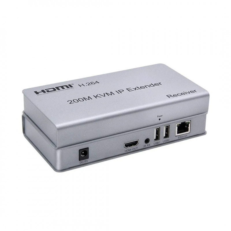 HDMI KVM IP удлинитель 200 м, USB клавиатура/мышь, Full HD