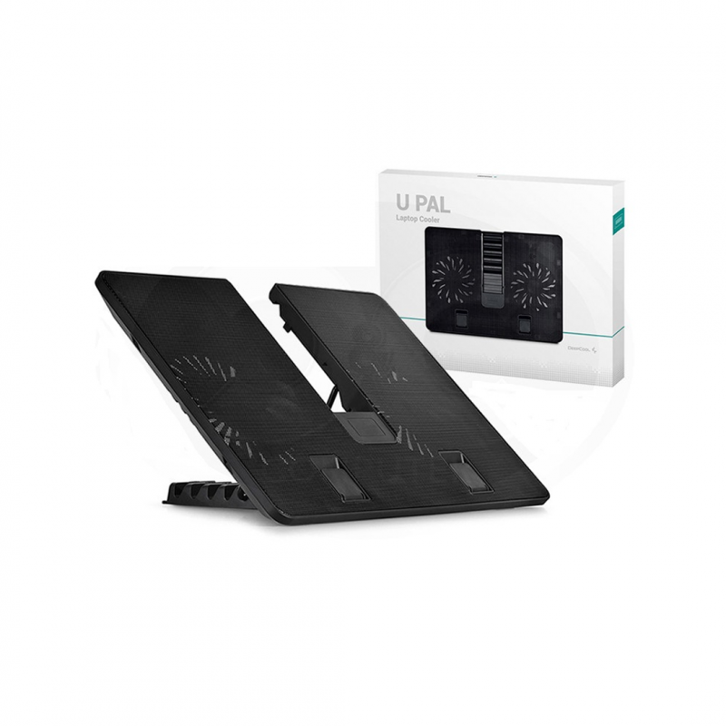 Охлаждающая подставка для ноутбука DeepCool U PAL, 2×140 мм Fan, USB Hub, до 15.6\", Black