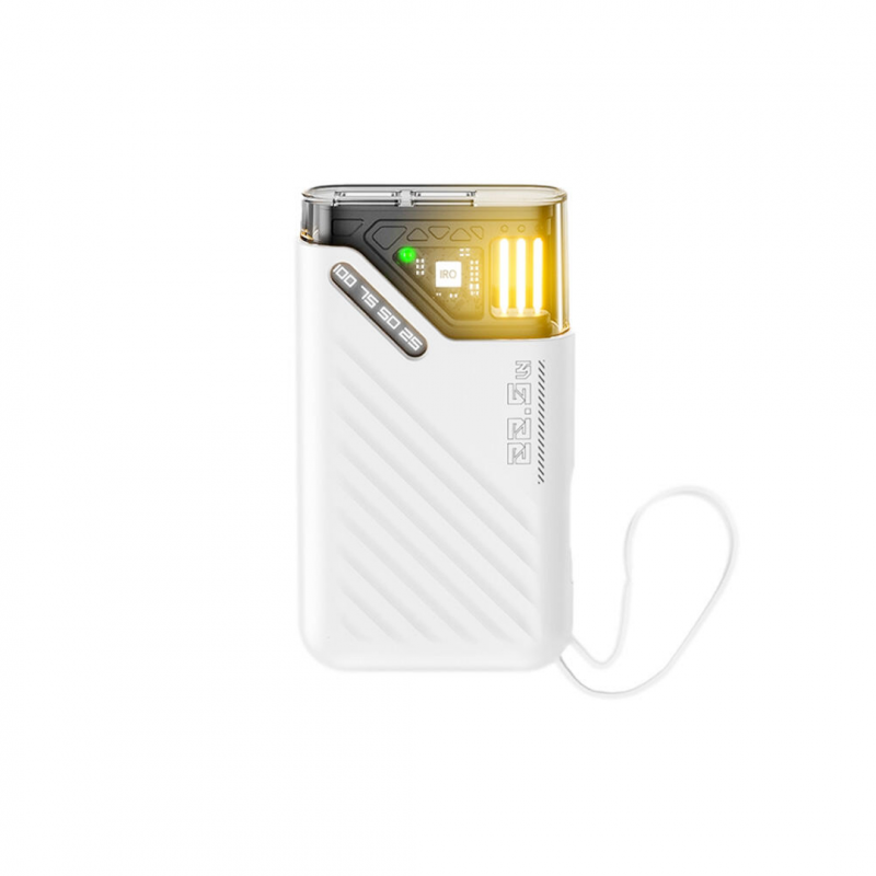 Внешний аккумулятор (Power Bank) FLASHLAW MC501 10 000 мА·ч, 22,5 Вт, USB-A ×2, Type-C, белый