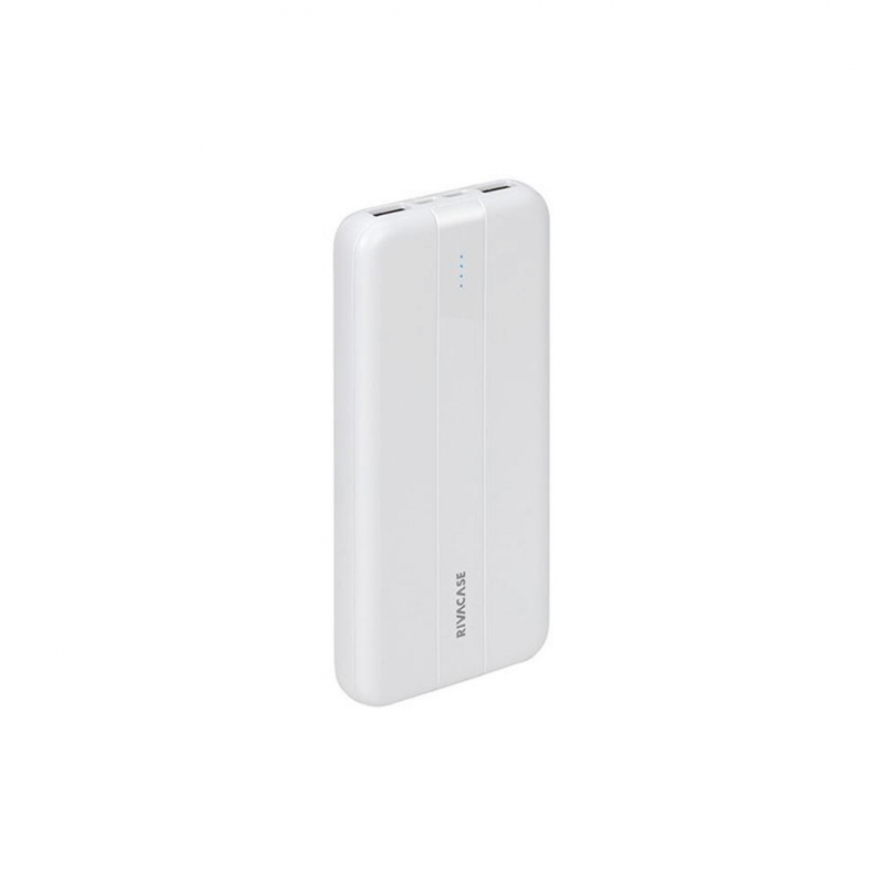 Внешний аккумулятор (Power Bank) RIVACASE VA2041, 10 000 мА·ч, USB-A + USB-C, белый