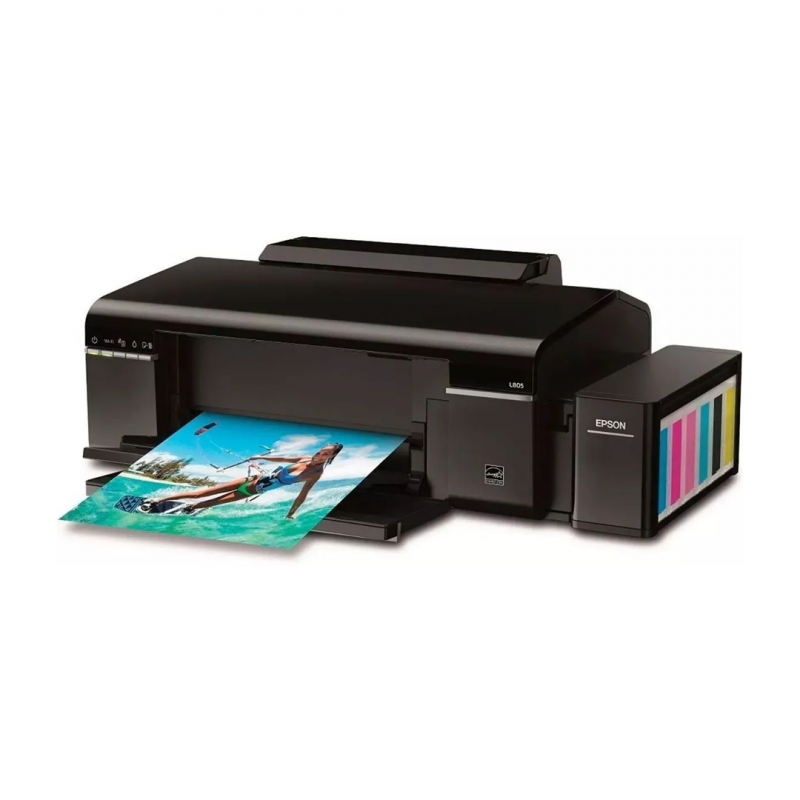 Принтер Epson Stylus L805, струйный фотопринтер A4, 6-цветная печать, Wi-Fi, встроенная СНПЧ (CISS)