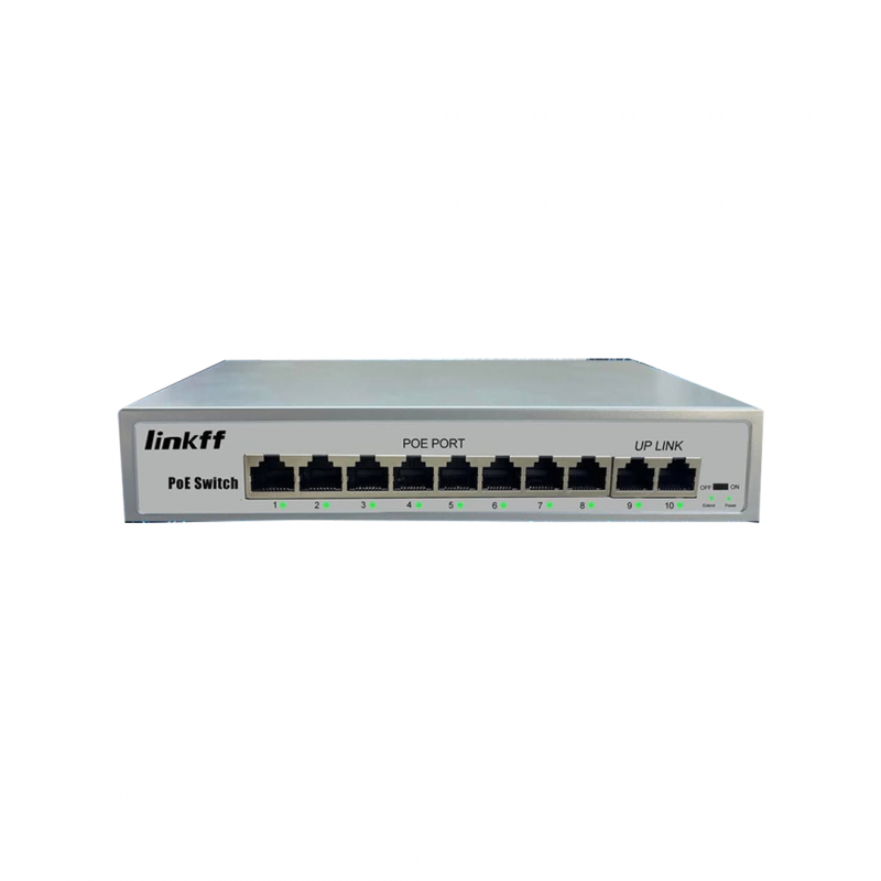 PoE-коммутатор LINKFF FF-P82C, 8 портов PoE 10/100 Мбит/с + 2 Uplink