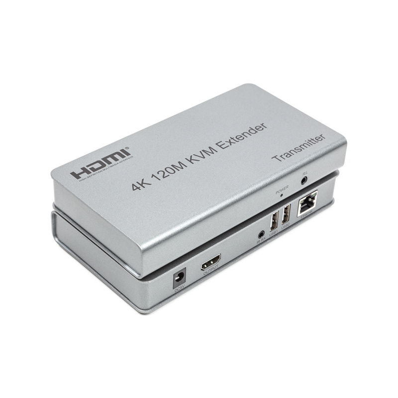 HDMI KVM удлинитель (передатчик/приёмник), до 120 м, 4K