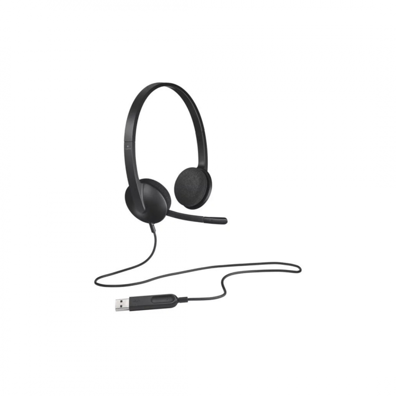 Проводная USB-гарнитура Logitech H340 Black с микрофоном, кабель 1.5 м