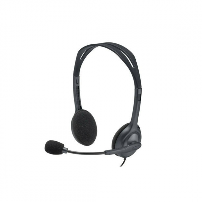 Проводная стереогарнитура Logitech H111 с микрофоном, разъём 3.5 мм, кабель 1.5 м, Black (981-000594)