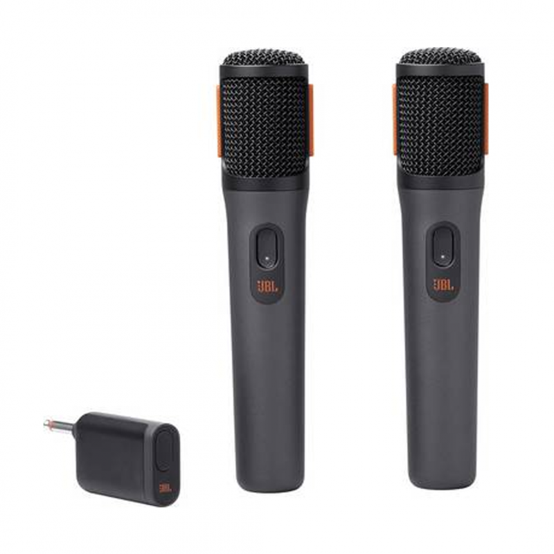 Беспроводной караоке-микрофон JBL PartyBox Wireless Mic (JBLPBWIRELESSMIC), комплект 2 шт, черный