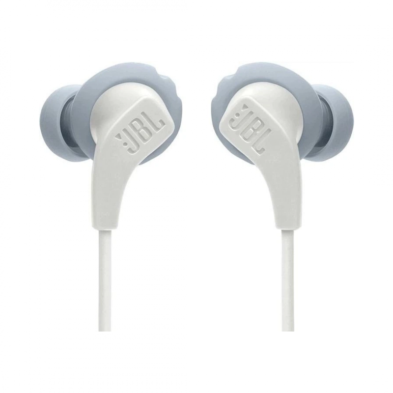 Наушники JBL Endurance Run 2 Wired, 3,5 мм, с микрофоном, White (JBLENDURRUN2WHT)