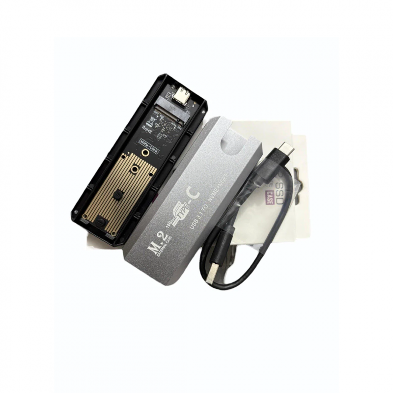 Внешний бокс для M.2 SSD NVMe/SATA USB 3.2 Dual Protocol (10Gbps)
