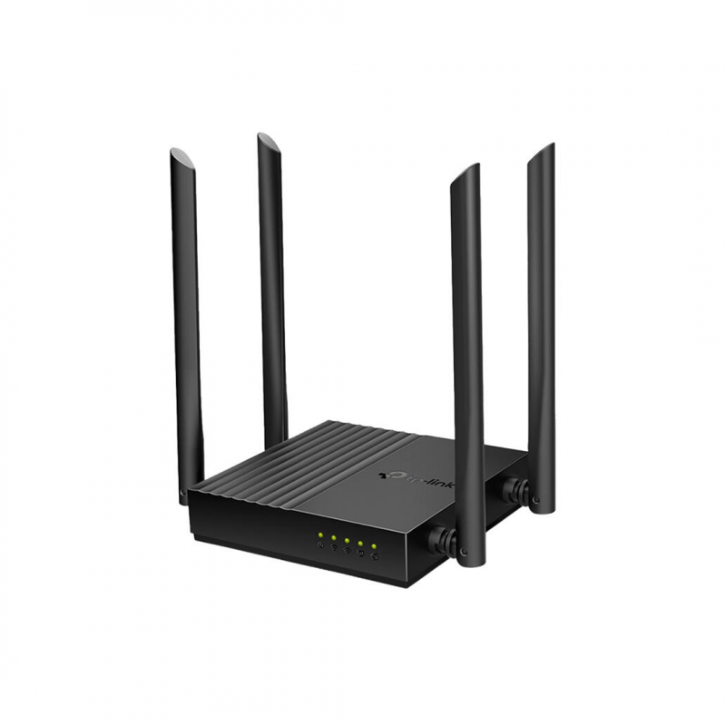 Wi-Fi роутер TP-Link Archer C64 AC1200, 1×WAN, 4×LAN Gigabit, 4 антенны, до 867 Мбит/с, 2.4/5 ГГц, Black (NETARC64)
