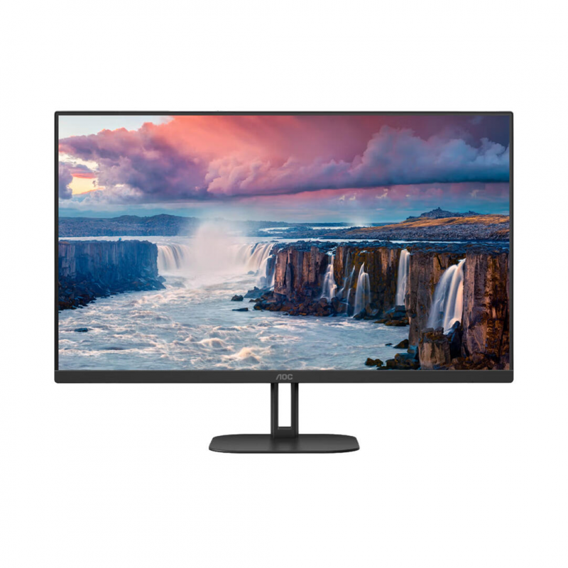 Монитор AOC 24V5CE/BK, 24\", IPS, 1920×1080, 60 Гц, 1 мс, HDMI, 4×USB, USB Type-C, динамики, чёрный