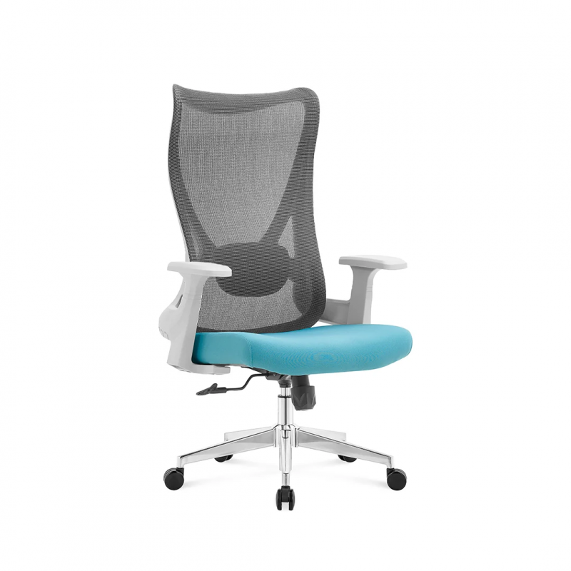 Эргономичное офисное кресло NOEL Chris-HG (Mesh+Fabric, Gray-Blue)