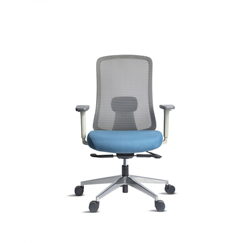 Эргономичное офисное кресло NOEL Icon-MG Plus (Mesh+Fabric, Gray-Blue)