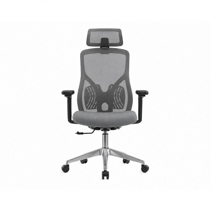Эргономичное офисное кресло NOEL Milly-H (Mesh+Fabric, Grey)