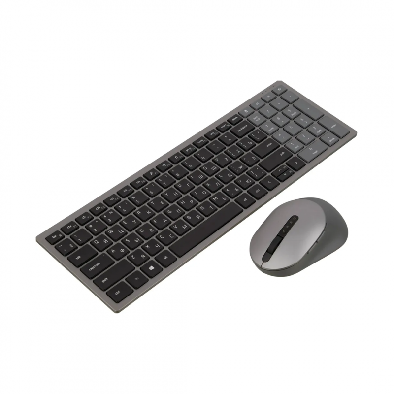 Беспроводной комплект клавиатура + мышь Dell KM7120W, Bluetooth / 2.4 ГГц, Multi-Device, мембранная, ENG/RUS/TM, серый