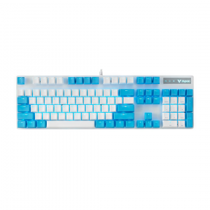 Клавиатура проводная Rapoo V500 Pro White Cerulean (RGB, ENG/RUS)