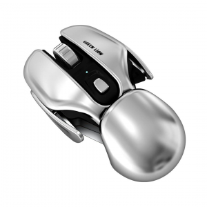 Мышь беспроводная GREEN LION G266 Beetles Metal Lite Vertical Wireless Mouse Grey