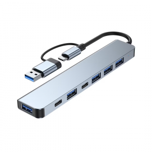 Док-станция HDTV 7-в-1 Type-C/USB, 5×USB 3.0 + 2×Type-C