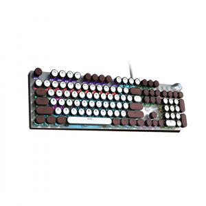 Игровая механическая клавиатура AULA F2088, проводная, RGB, Brown Switch, ENG, White-Brown