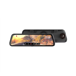 Автомобильный видеорегистратор HP F790 Mirror Dual Cam, 9.35″ сенсорный экран, Full HD, угол обзора 140°, серый