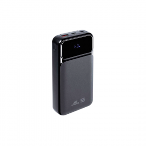 Внешний аккумулятор (Power Bank) RIVACASE VA2221, 20 000 мА·ч, 22,5 Вт, USB-A + USB-C, со встроенными кабелями, черный