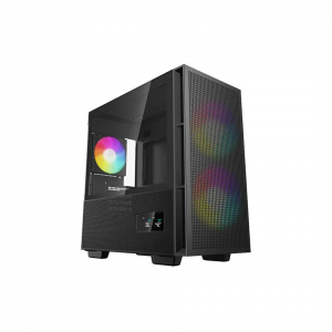 Корпус DeepCool CH360 Digital Black, Micro-ATX, без БП, закалённое стекло