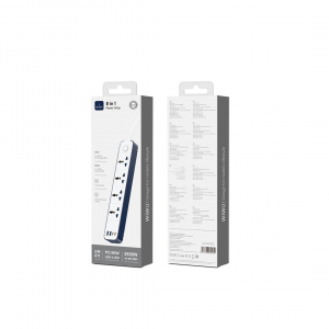 Сетевой удлинитель WiWU 8IN1 PD20W, 4 розетки AC, 2×USB-A, 2×USB-C
