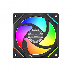 Корпусный вентилятор LOVINCOOL 120 мм 4-Pin с RGB LED подсветкой (Black)