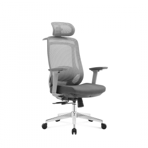 Эргономичное office-кресло NOEL Icon-H (Mesh+Fabric, Grey)