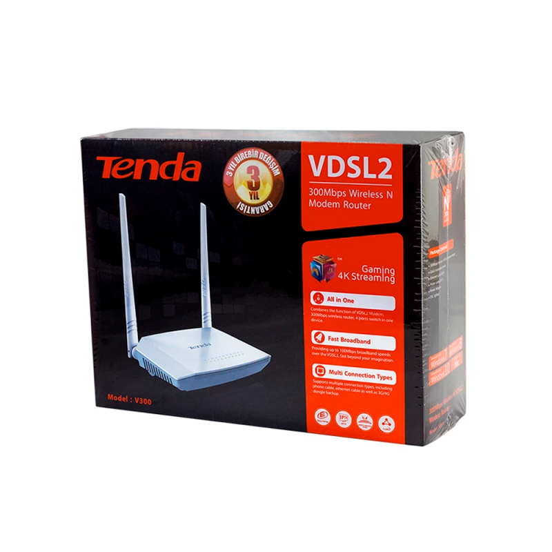 4-портовый Модем TENDA V300, 300 Мбит/с, VDSL